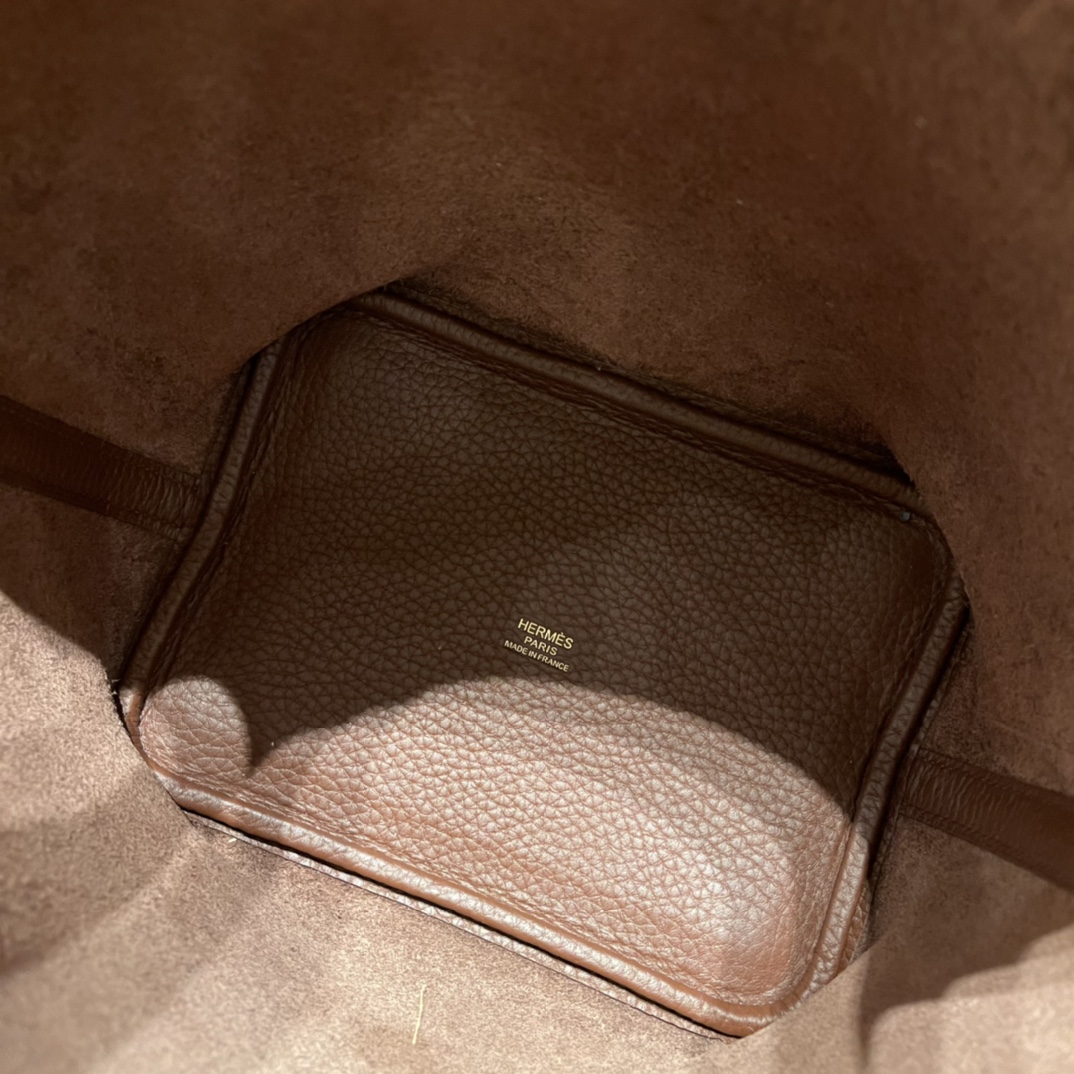 에르메스 피코탄 락18 브라운 금장 클레망스 가죽